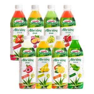 Jus d'aloe vera naturel le plus vendu avec pulpe, boisson en bouteille 500 ml, saveurs tropicales, prix usine, marque privée - Product Image 1