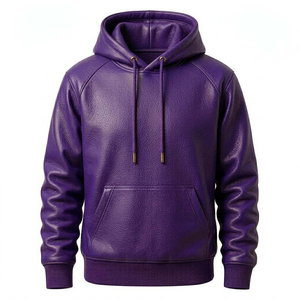 Sweat à capuche en molleton respirant noir en polyester/coton, coupe classique, veste décontractée pour homme, hiver, avec logo personnalisé, prix bas, streetwear - Product Image 3