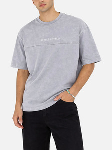 <b>Vintage</b> Washed Oversized T Shirt Men Streetwear Acid Wash Cotton <b>Tee</b> Casual Loose Fit Embroidered <b>Graphic</b> Summer Top - Product Image 2