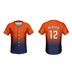Personaliza tu Camiseta de Béisbol de Manga Corta con Sublimación y Bordado en Negro y Rojo, Color Personalizado, Servicio OEM - Product Image 5
