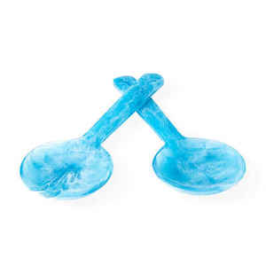 Cuillère à salade en résine, ensemble de couverts en résine colorée faits à la main avec finition brillante, idéal pour les dîners festifs et les collections de cadeaux. - Product Image 1