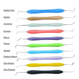 Juego Profesional de 10 Instrumentos Quirúrgicos Dentales para Resina Compuesta, con Mangos de Silicona Antideslizantes, para Restauraciones - Product Image 4
