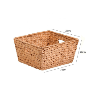 ตะกร้าสานจากหญ้าทะเลทำมือพร้อมถังเก็บน้ำและผักตบชวาตะกร้าสานสำหรับซักผ้า - Product Image 2