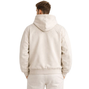 Sudadera con Capucha Personalizada con Detalles de Pedrería para Hombre, Sudadera de Felpa de Algodón para Hombre, Ropa Urbana de Alta Calidad, Producción con MOQ Bajo - Product Image 3