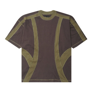 Camiseta de Manga Corta Oversize para Hombre, Color Sólido con Bloques de Color en Contraste, Estilo Urbano, Fabricante y Proveedor Mayorista OEM - Product Image 6