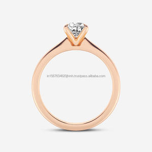 Anillo de compromiso/aniversario de boda de oro blanco de 14k/18k con diamante cultivado en laboratorio IGI, corte pera, estilo vintage, regalo para mujer - Product Image 2