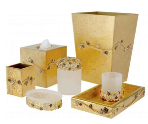 Distributeur de savon liquide en résine blanche de luxe avec design Splash Ink, ensemble d'accessoires de salle de bain exclusif pour salles de bain haut de gamme - Product Image 4