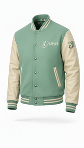 Vêtement d'extérieur tendance style américain durable avec doublure matelassée et lettres en chenille, esthétique lycéenne - Product Image 2