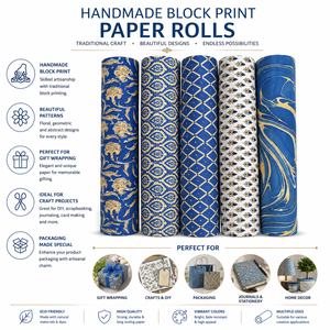 Customized Color Coated PE Anti-Curl Traditional Floral Pattern Handmade Decorative <b>Paper</b> Sheets for Crafts Gifts Packaging - Product Image 6