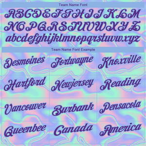 เสื้อผู้ชายโพลีเอสเตอร์แห้งเร็ว สไตล์โฮโลแกรม วีพอร์เวฟ ลายกราฟิกสีฟ้าอมม่วง ปุ่มติดกระดุม ดีไซน์ทันสมัย กำลังขายดี - Product Image 4