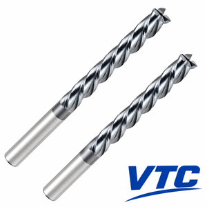 Fresa de carburo de 4 filos 35 °   Helix con Recubrimiento TiAlN para Centro de Mecanizado CNC, Corte HRC60 - Product Image 3