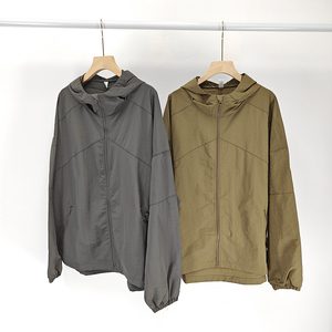 Men's Hooded Windbreaker <b>Jacket</b> <b>Waterproof</b> Zipper Closure Casual Outdoor Wear Gray Polyester Shell Regular Fit Autumn Style - Product Image 4