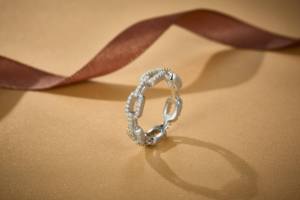 Anillo de Moissanita con Corte Brillante Redondo, Plata de Ley 925, Chapado en Oro, Moderno, Unisex, para Hombre y Mujer, Joyería con Piedras Preciosas para Boda y Compromiso - Product Image 4