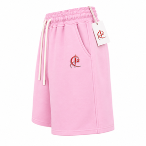 Shorts décontractés d'été pour hommes en toile respirante, taille mi-haute, couleur unie, délavés à l'acide, effet soleil, haute qualité, personnalisables - Product Image 4