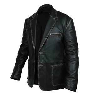 Blazer de Cuero Ligero para Hombre, el Mejor Material, Superventas, Última Tendencia, Precio al por Mayor, Blazer de Cuero para Hombre con Logotipo Personalizado - Product Image 4