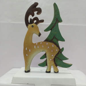 Soporte para Calcetines de Navidad con Diseño de Reno, de Metal Recubierto de Alta Calidad, Decoración Navideña para el Hogar y Hoteles a Precio Económico - Product Image 1