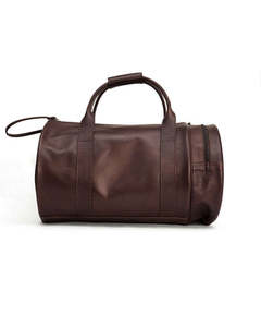 Handcrafted Brown Leather Duffle <b>Bag</b> for <b>Men</b> Luxury Large Capacity Travel <b>Weekender</b> with Minimalist Design - Product Image 1