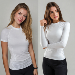 Camisetas de Compresión para Mujer, Ropa Deportiva, Camisetas con Cierre, Ropa de Fitness, Camisetas con Estampado por Transferencia de Calor, Camisetas Deportivas para Mujer - Product Image 4