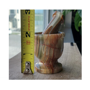 Mortero y Pilón de Mármol Pulido Ecológico de Alta Calidad en Verde para Uso Diario - Product Image 3