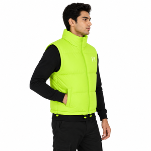 Chaleco Acolchado para Hombre, Venta al por Mayor, Personalizado OEM ODM, Chaquetas sin Mangas para Hombre, Ropa de Invierno, Cuello Alto, Cremallera Completa, Abrigo Acolchado - Product Image 2
