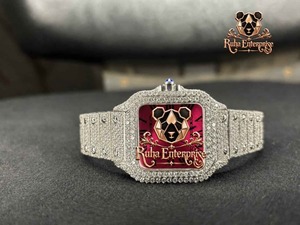 Fully <b>Iced</b> <b>Out</b> Moissanite Diamond <b>Watch</b> Stainless Steel Wrist <b>Watch</b> Brilliant Stone Decoration for Fashion Accessory Use - Product Image 6