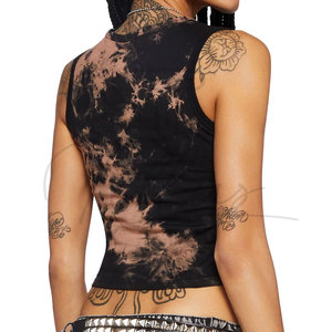 Women's Summer Logo 100% Cotton Stretchable <b>Distressed</b> Crop <b>Top</b> Breathable Eco-Friendly Quick Dry - Product Image 4