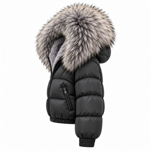 Veste d'hiver à capuche pour homme, rembourrage épais en polyester, coupe-vent, style décontracté court, fermeture éclair - Product Image 4