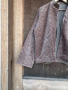 Veste bomber en velours à imprimé léopard, robe kimono pour femme, fabriquée à la main en Inde - Product Image 4