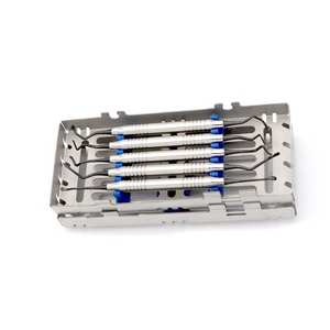 Kit de chirurgie mucogingivale 16 pièces avec cassette, instruments dentaires parodontaux pour traitement des gencives, usage hospitalier et clinique - Product Image 2