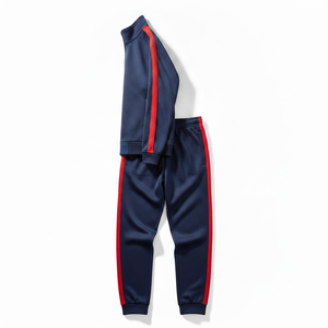 Ensemble de survêtement d'entraînement pour homme en tissu haute densité coupe-vent avec doublure polaire thermique pour la course et le jogging en extérieur en hiver - Product Image 1