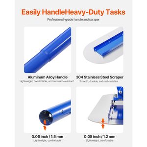 Vibratore per calcestruzzo in magnesio Bull Float 47,24 x 7,28 pollici con 4 maniglie sostituibili in lega di alluminio - Product Image 4