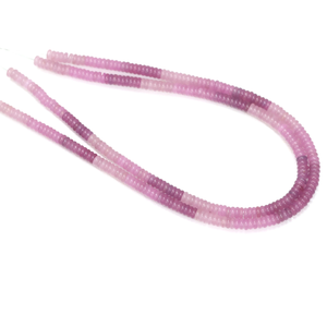 Cuentas de Calcedonia Rosa Lila, Cuentas Heishi Rondelle, Cuentas Planas y Lisas de Piedras Preciosas | Suministros para la Fabricación de Joyería | Venta al por Mayor de Tiras de 15 Pulgadas - Product Image 4