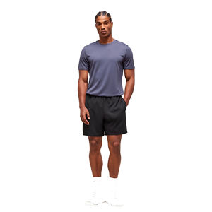 T-shirt à manches courtes pour homme, bleu marine, col rond, coupe classique, couleur unie, décontracté, tricoté, respirant, polyester - Product Image 3