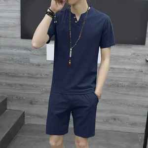 Ensemble de polos pour hommes, directement de l'usine, avec t-shirt et short, vêtements de sport en coton premium, fabricant de marques privées - Product Image 5