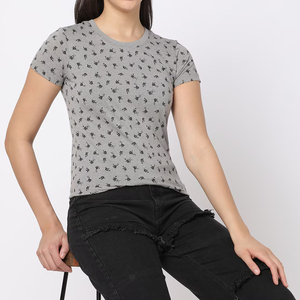 Camiseta de Verano para Mujer 2026, Superventas, con Logotipo Personalizado, Poliéster/Algodón, Transpirable, Manga Corta, Cuello Redondo, Informal - Product Image 4