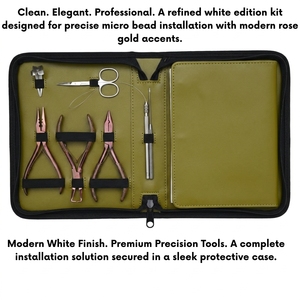 Wholesale Salon Hair Extension Tools <b>Set</b> Micro Ring Removal Plier Nano Bead Crimper Bead Opener Closer Tool Hair Parting Finger - Product Image 4