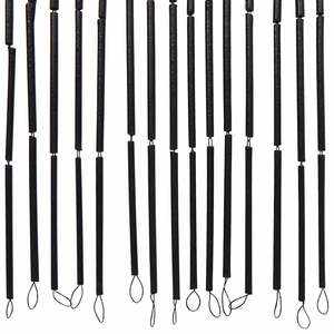 Rideau de porte anti-insectes en bambou gris foncé 100x200 cm, rehaussant l'écran de fenêtre avec une élégance naturelle - Product Image 5