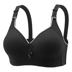 Sujetador Push-Up Rosa sin Varillas para Mujer, Copa 3/4, Tirantes Ajustables, Decoración de Diamantes de Imitación, Transpirable, Tejido de Spandex/Nylon, Espalda en U - Product Image 3
