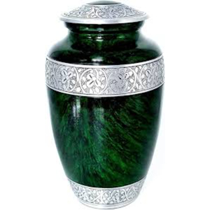 Urne funéraire artisanale en aluminium violet pour cendres humaines, taille adulte, avec bande gravée argentée, urne commémorative funéraire, souvenir d'enterrement - Product Image 6