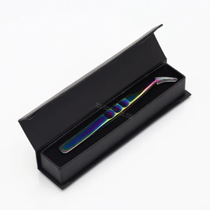 Pince à cils en acier inoxydable, outil professionnel pour extensions de cils, pointe lisse, pince de beauté, utilisation en salon, applicateur de cils - Product Image 5