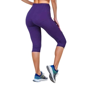 Leggings de Yoga sin Costuras hasta la Rodilla, Color Morado, Cintura Alta, Pantalones Deportivos Elásticos para Mujer, Capri Fitness - Product Image 3