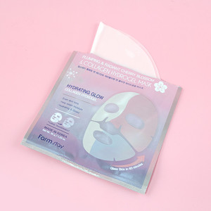 มาส์กหน้า FARMSTAY PLUMPING & RADIANT CHERRY BLOSSOM & COLLAGEN HYDROGEL 35 กรัม*4 แผ่น ผลิตภัณฑ์บำรุงผิวหน้าจากเกาหลี kbeauty - Product Image 3