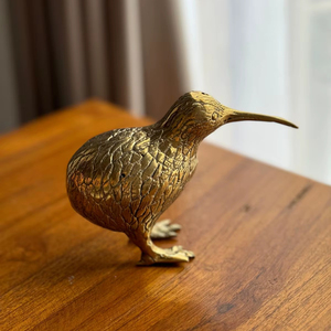 Solid Brass Kiwi Bird Figurine For Home Decoration <b>Rustic</b> Display And Decorative <b>Shelf</b> Styling - Product Image 1