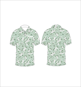 เสื้อโปโลพิมพ์ลายดอกไม้แบบกำหนดเอง แขนสั้น สวมใส่สบาย เหมาะสำหรับกอล์ฟ เทนนิส ชุดทีมฤดูร้อน - Product Image 3