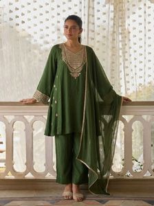 Costume Salwar en coton et soie officiel ALIZEH pour femmes, export Dhwaja, catalogue de vente en gros - Product Image 6