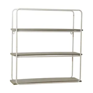 Étagère de rangement autoportante à 3 niveaux en métal blanc, organisateur moderne pour la cuisine, la salle de bain, le comptoir, les serviettes, les épices et la décoration intérieure - Product Image 4