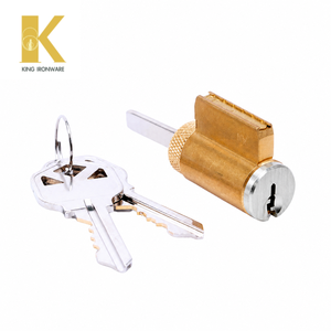 Serrure de porte personnalisée, cylindre en laiton, 5 goupilles avec gorge KW, finition chrome satiné, sécurité de porte - Product Image 1