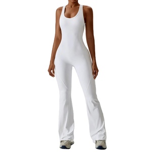 Vêtements de sport pour femmes Combinaison de yoga solide Vêtements de sport Ensemble de levage des fesses Body de fitness une pièce pour les vêtements de sport d'entraînement - Product Image 1
