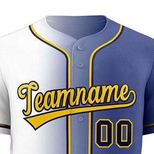 Men Baseball Jersey Custom Team Wear Button Front <b>Athletic</b> Jersey Low MOQ OEM ODM Wholesale - Product Image 5