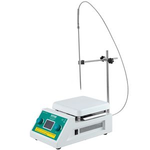 Agitatore Magnetico con Piastra Riscaldante Max 212 F/100 C, 0-2000 RPM, Capacità 2000mL, Display LED per Uso in Laboratorio - Product Image 1